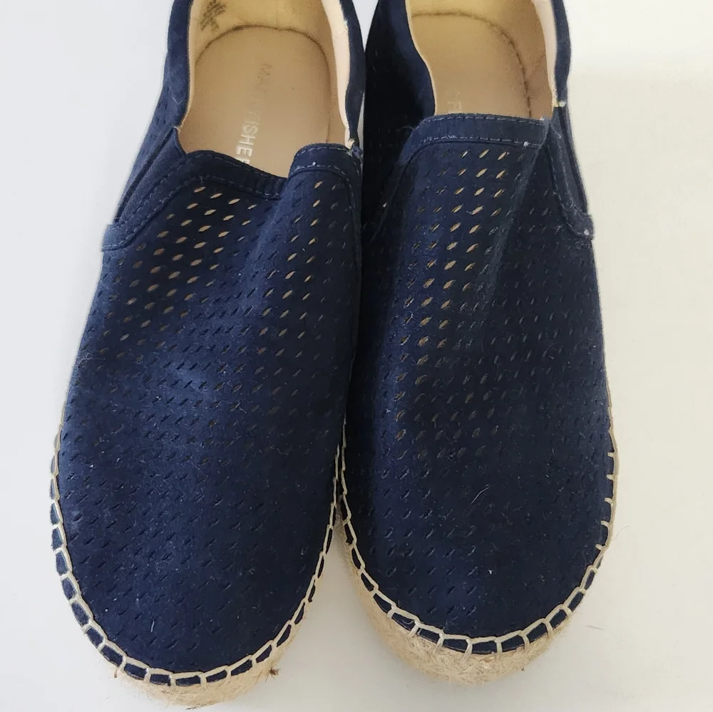 Marc Fisher Mania Navy Espadrilles Slip On 8.5